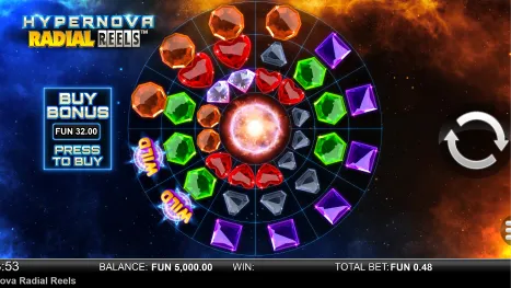 Hypernova Radial Reels Pokie Review