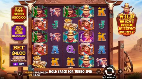 Wild West Gold Blazing Bounty Pokie Review