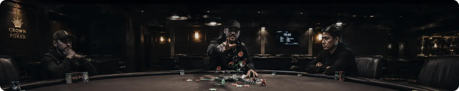 Chips splashing into a poker pot