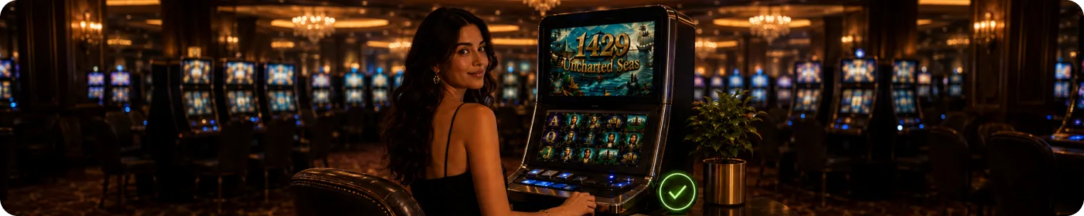 Woman playing trusted pokies