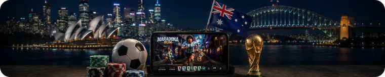 Australia football casino marketing banner