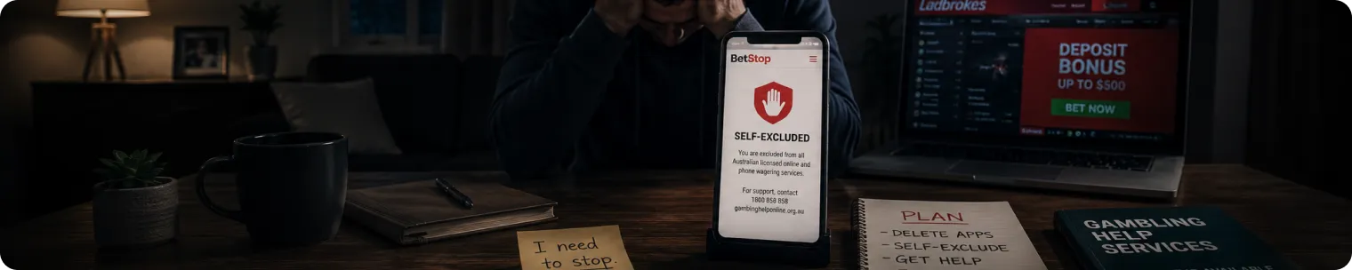Self-excluded player facing gambling relapse risk