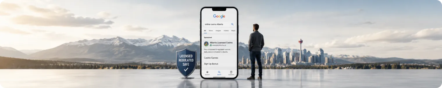 Licensed Alberta gambling search banner