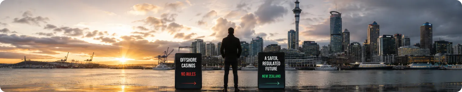 New Zealand gambling regulation skyline