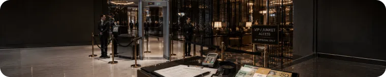 Casino cash compliance checkpoint
