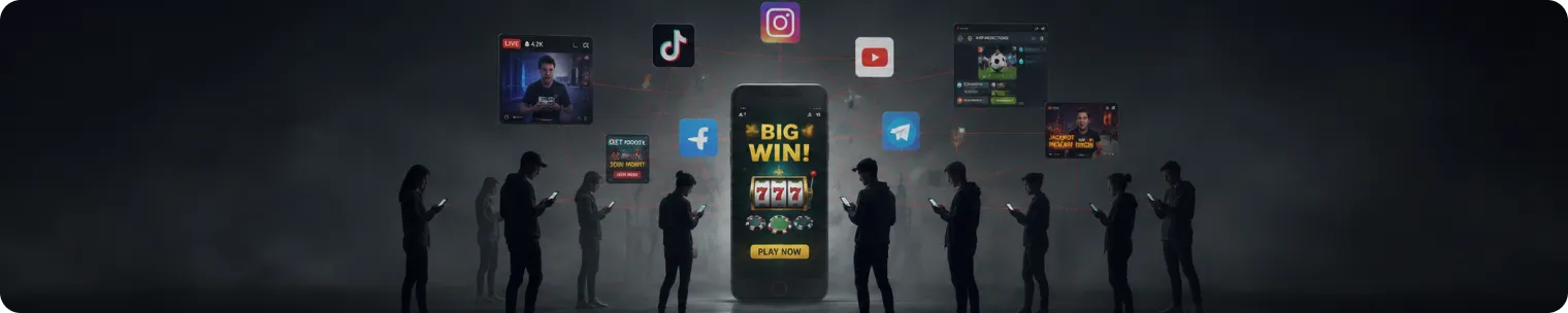 Social media gambling targeting young users