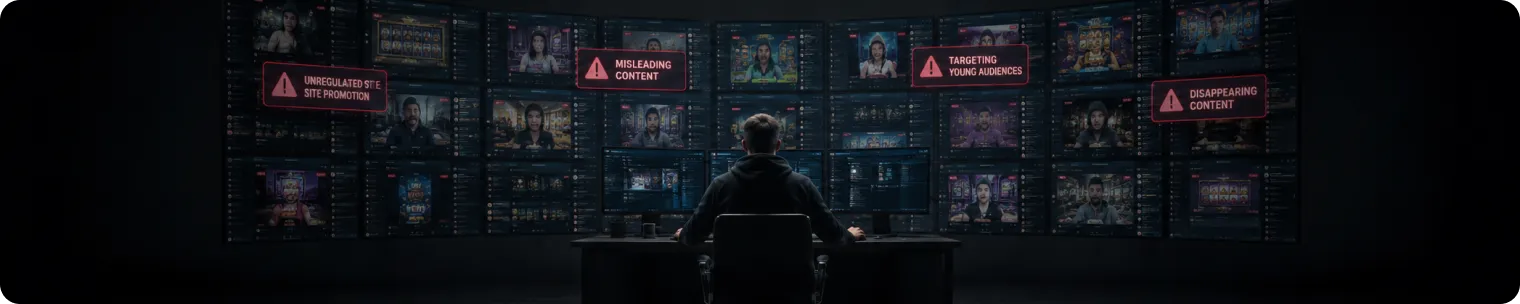 Gambling content monitoring