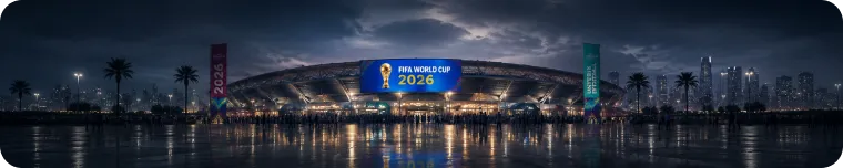 World Cup stadium at night