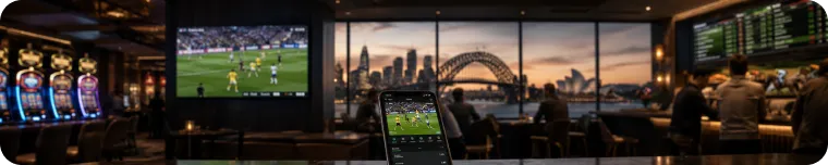 Sports betting in Sydney lounge